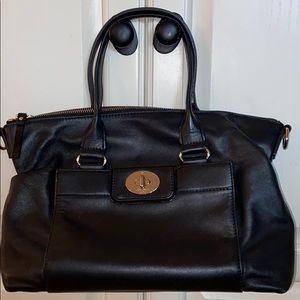 Black Leather Kate Spade Bag